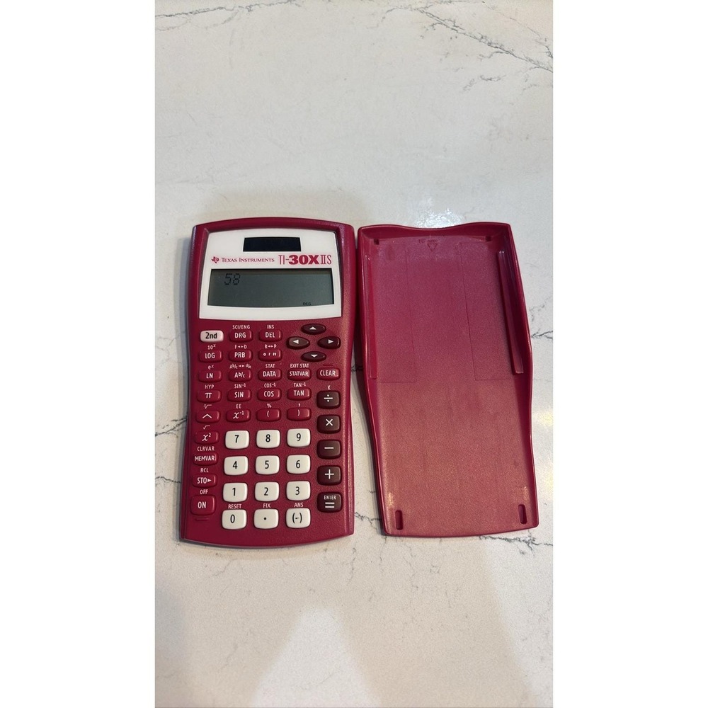 Texas Instruments TI-30XIIS Scientific Calculator Pink with Hard Cover
